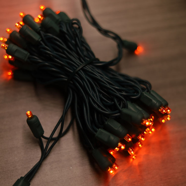 5 mm groothoek oranje led stringlichten buiten