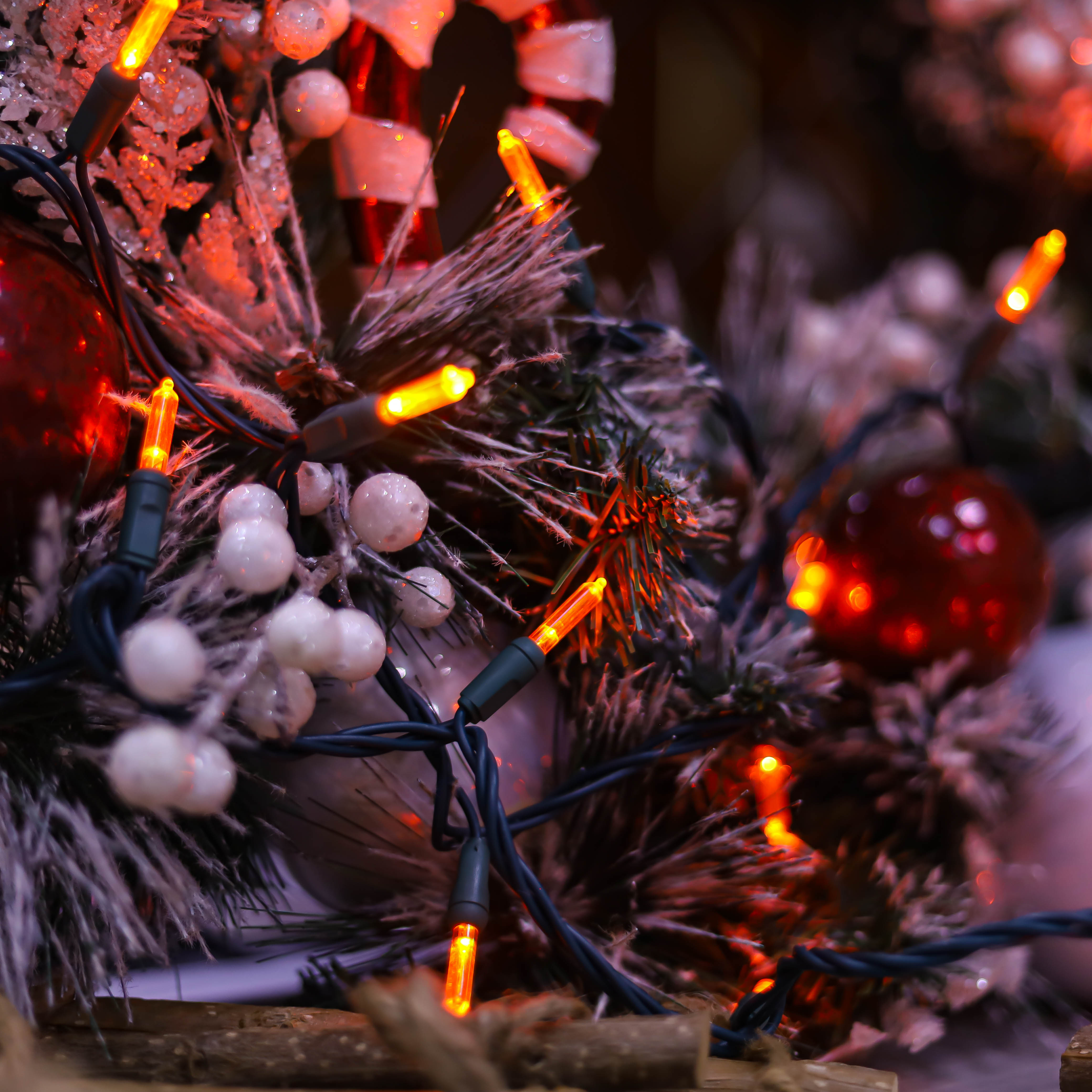 T5 UL Orange Christmas Led String Lights