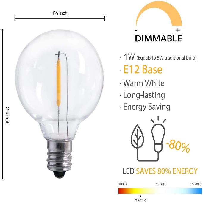 G40 E12 gloeidraad LED-lampen