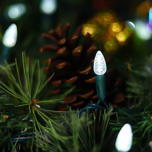 UL Commerciële kwaliteit C3 LED-lichtslingers Koud wit kerstlicht Buitengebruik