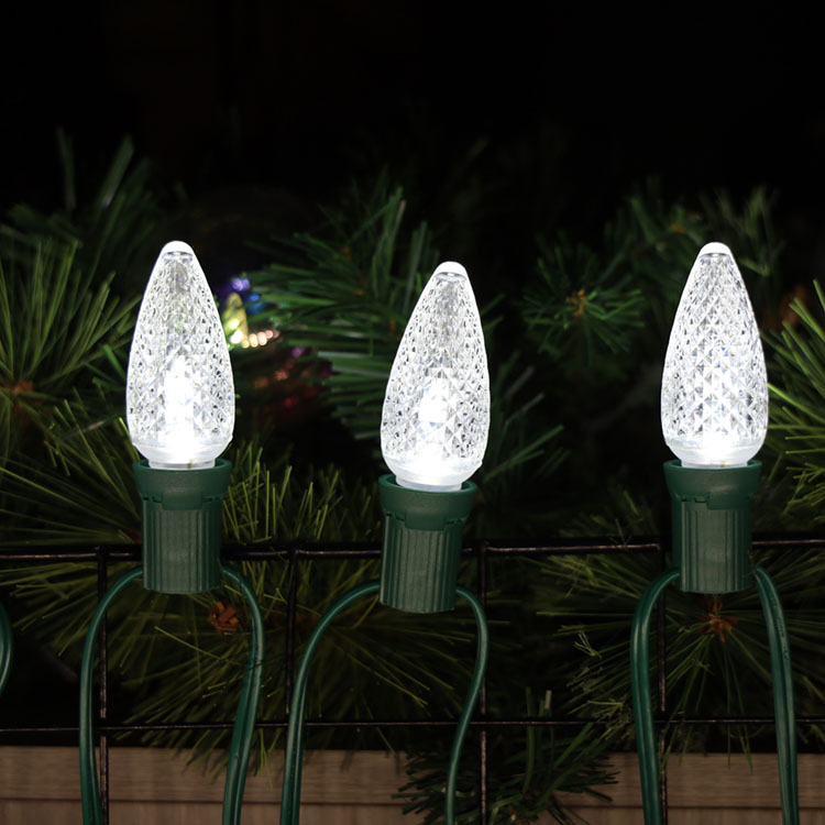 C9 Minleon LED-vervangingslampen Koel witte kerstlamp UL waterdicht