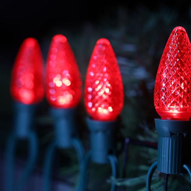 Commerciële rode E17 C9 LED-kerstlampen