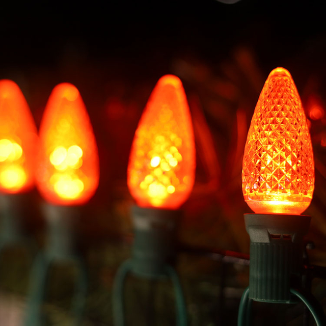120V UL C9 E17 commerciële oranje kerst dimbare vervangende lampen