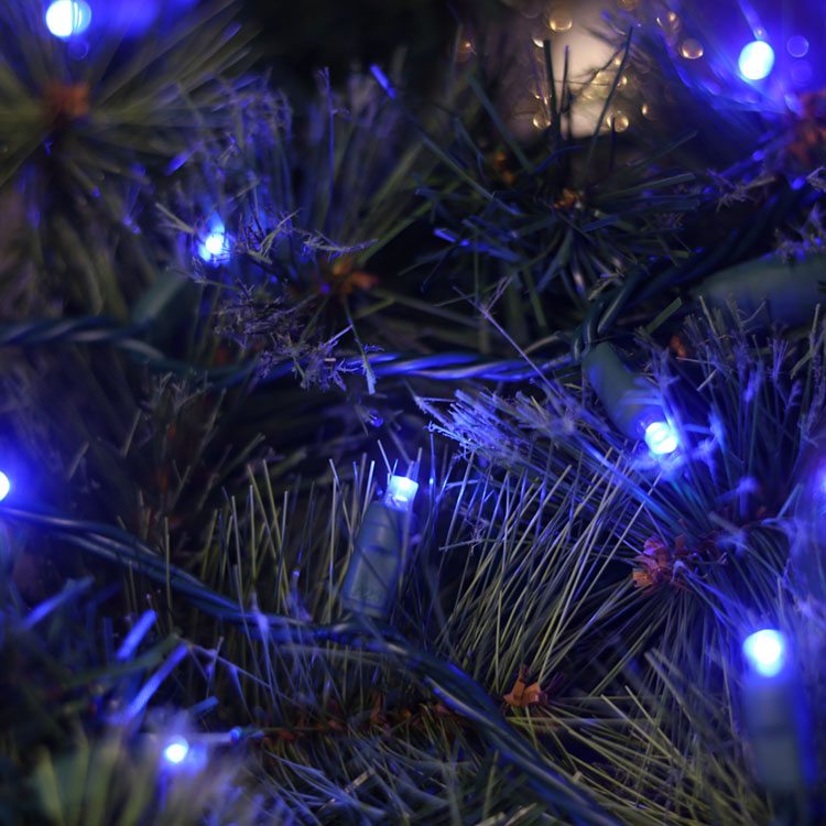 5MM groothoek mini LED-lichtslingers UL blauwe kerstlichtset buiten