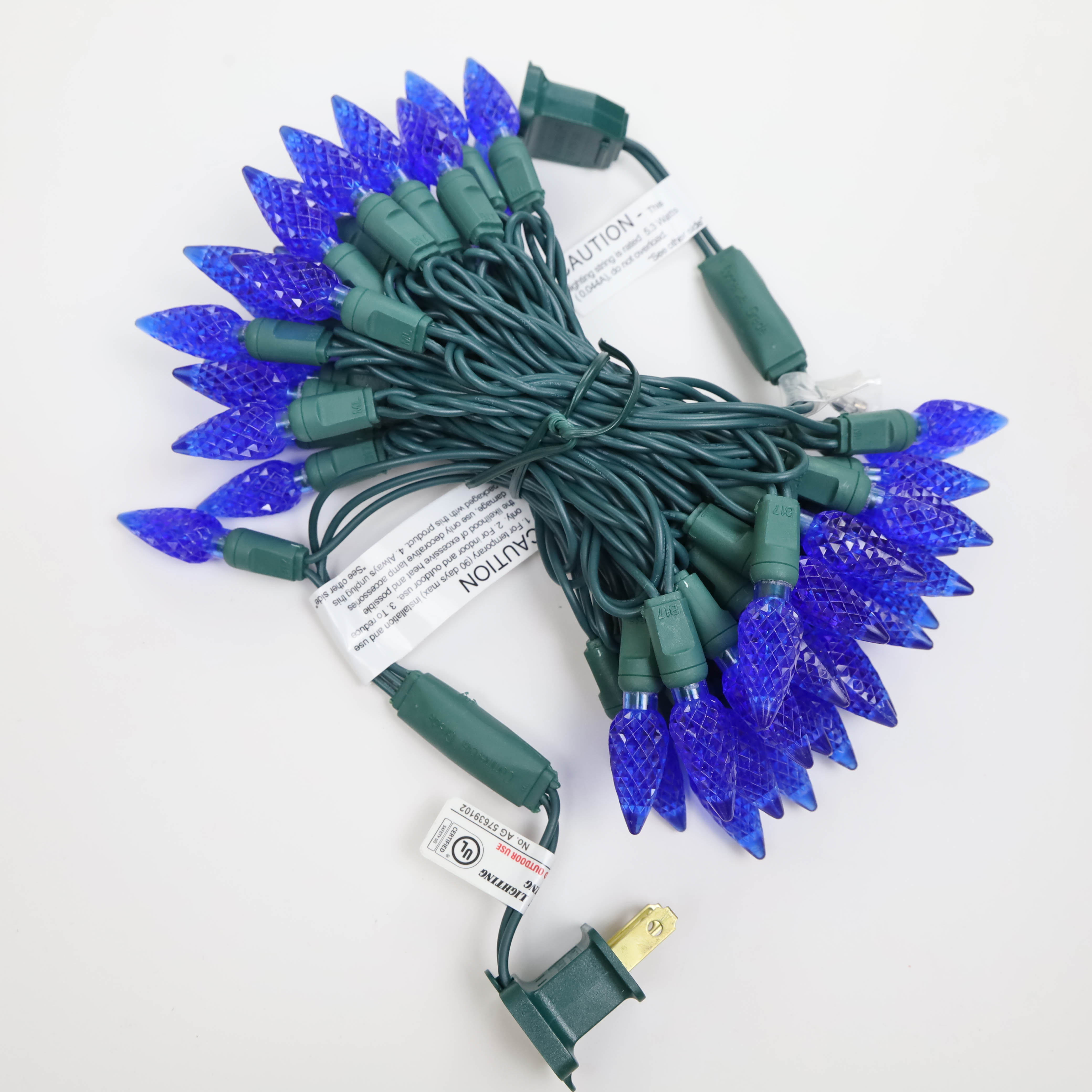 UL C6 blauwe aardbei kerstverlichting