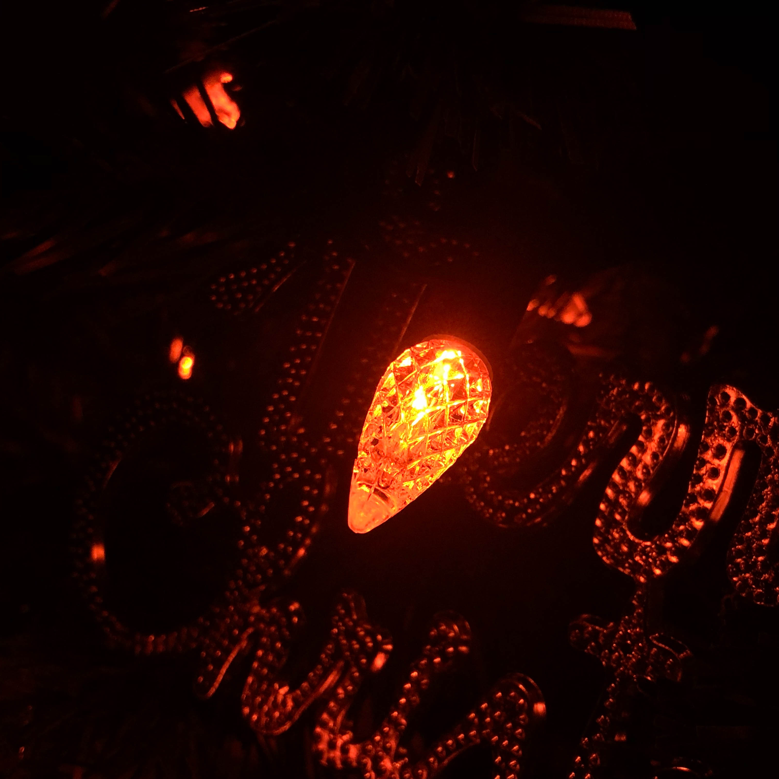 22 AWG draad UL waterdicht buitengebruik oranje LED C6 aardbei LED-lichtslingers 