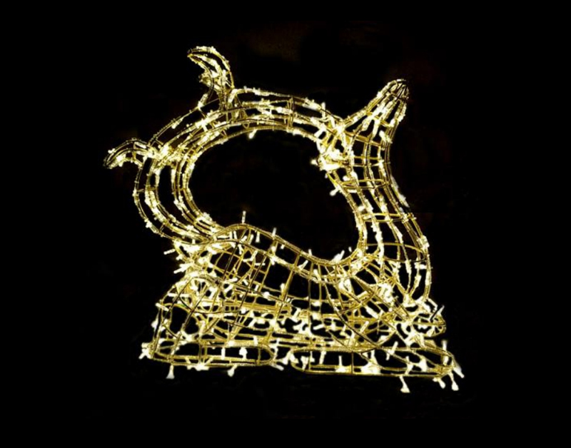 Warmwitte herten LED-motiefdisplay voor winkelcentrum Street Hotel