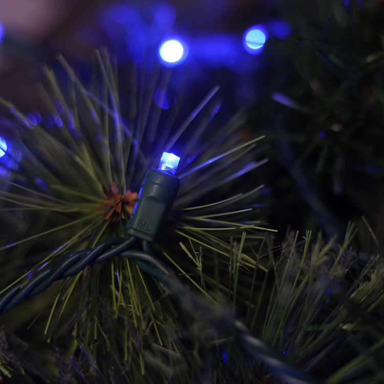 5MM groothoek mini LED-lichtslingers UL blauwe kerstlichtset buiten