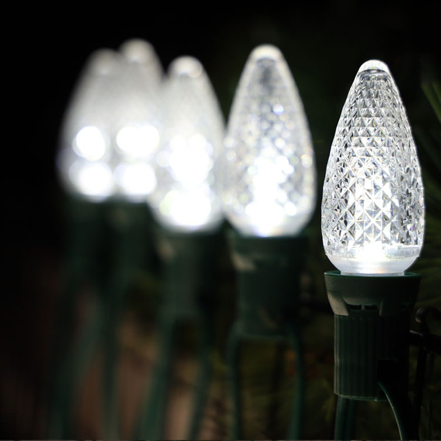 C9 Minleon LED-vervangingslampen Koel witte kerstlamp UL waterdicht