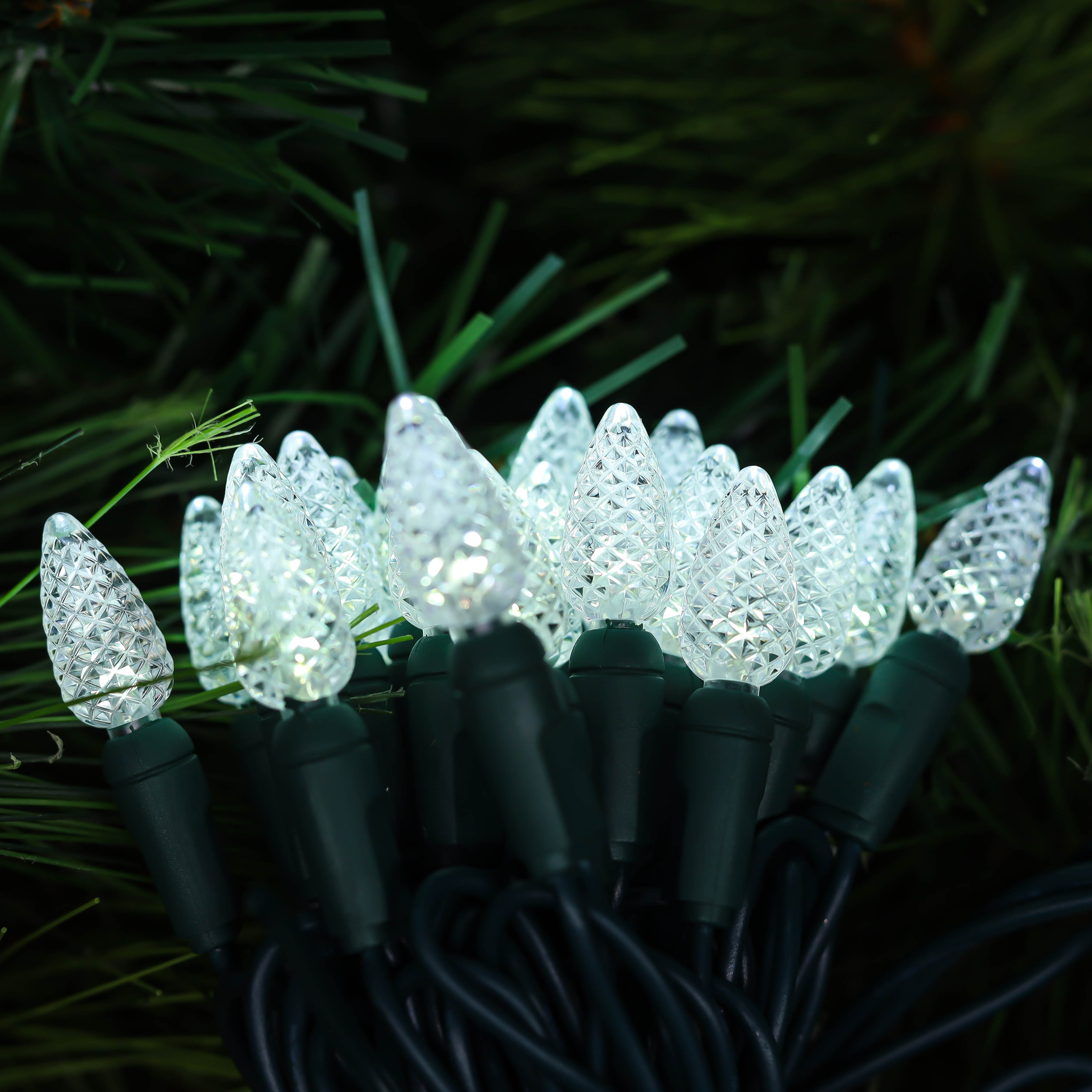 UL Commerciële kwaliteit C3 LED-lichtslingers Koud wit kerstlicht Buitengebruik