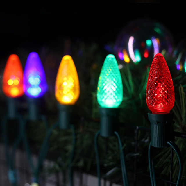 UL C9 Minleon LED-vervangingslampen Multi-kerstlamp