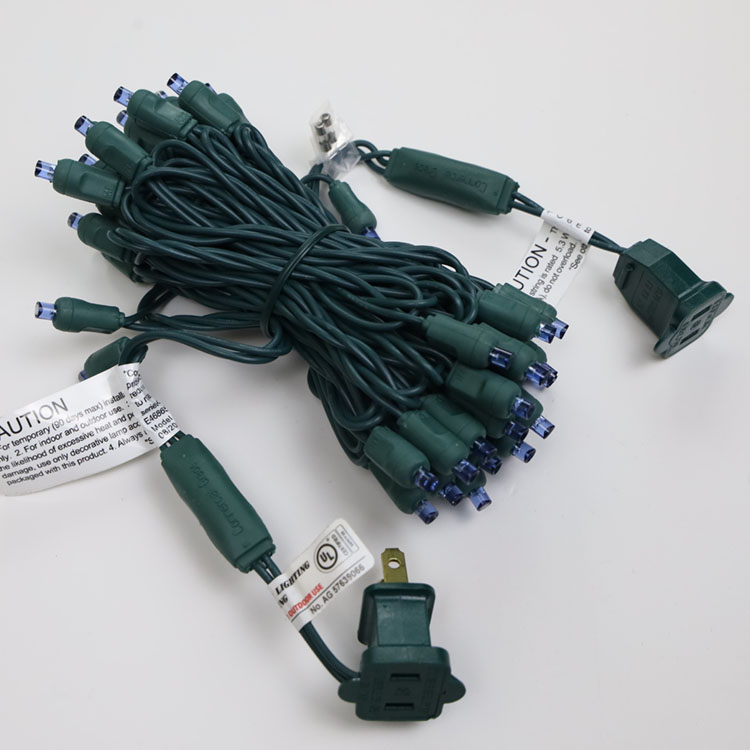 5MM groothoek mini LED-lichtslingers UL blauwe kerstlichtset buiten