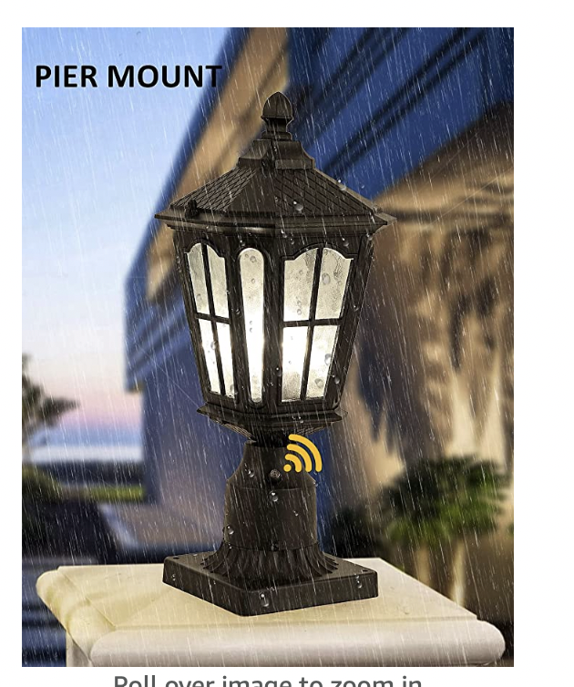 Dusk to Dawn Post Light Outdoor met 3 Inch Pier Mount Base