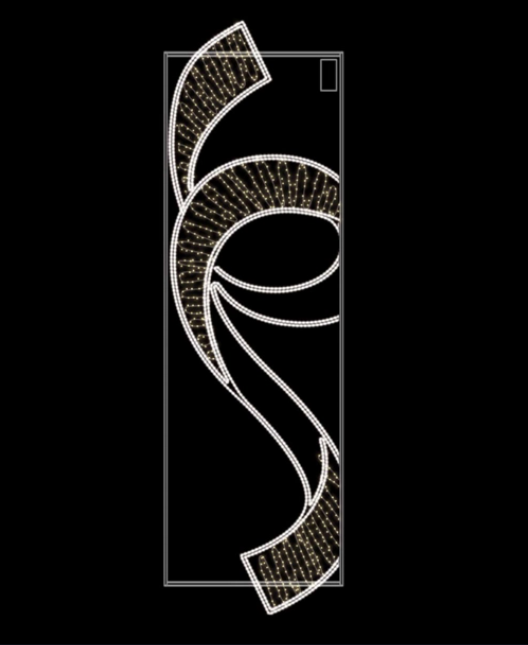 Decoratief vakantiemotief met aluminium frame Kerststraatverlichting LSM011