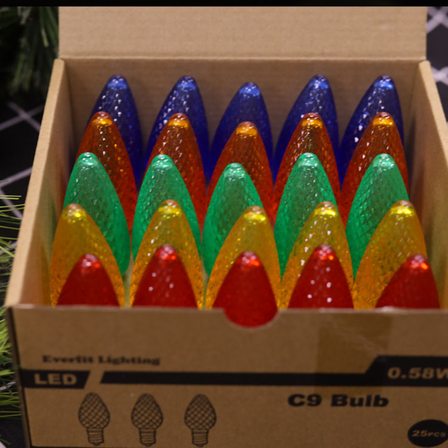 UL C9 Minleon LED-vervangingslampen Multi-kerstlamp