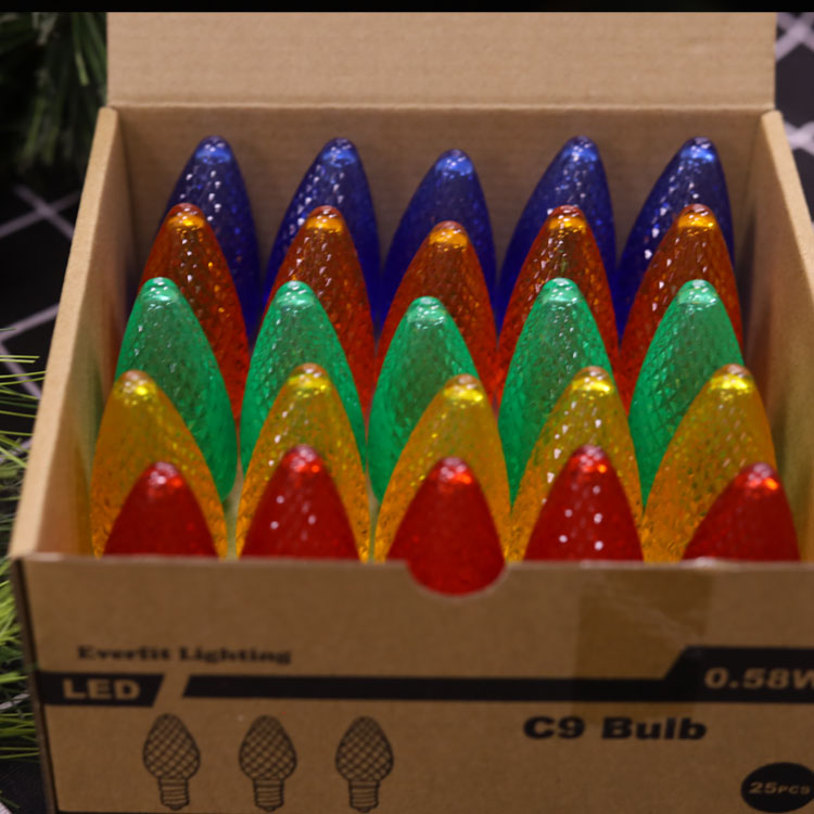 UL C9 Minleon LED-vervangingslampen Multi-kerstlamp