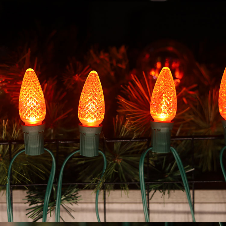 120V UL C9 E17 commerciële oranje kerst dimbare vervangingslampen