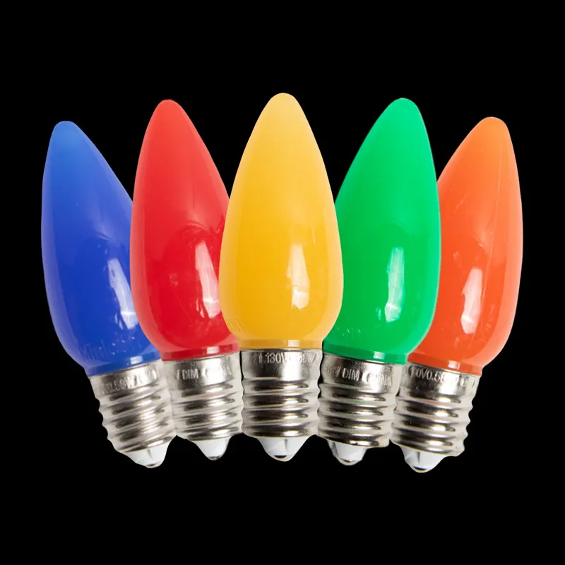 C9 LED-ondoorzichtige lamp – Multi (R/G/Y/B/O)