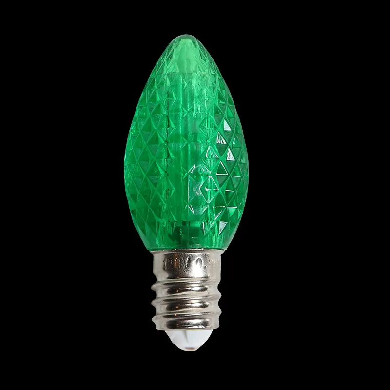 C7 Minleon LED-vervangingslampen Groene kerstlamp UL waterdicht buiten