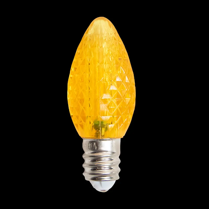 C7 Minleon LED-vervangingslampen Gele kerstlamp UL Buitengebruik Waterdicht